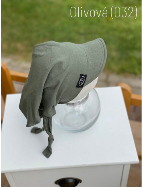 Úpletová šatka SUMMER so šiltom - na viazanie 