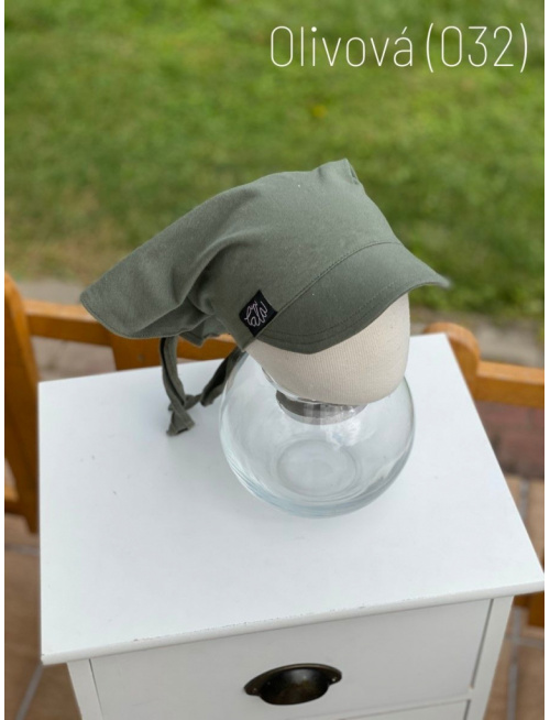 Úpletová šatka SUMMER so šiltom - na viazanie 