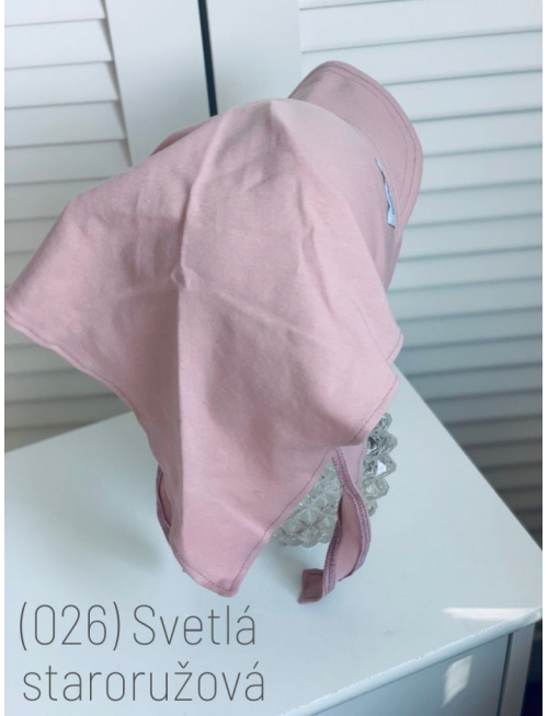 Úpletová šatka SUMMER so šiltom - na viazanie 