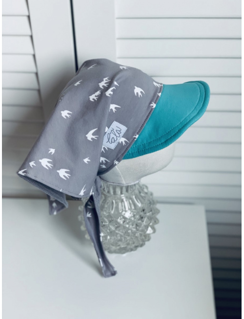 Tepláková šatka SUMMER so šiltom - na viazanie - Lastovička