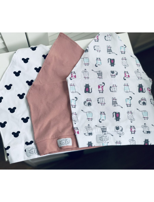 Vzorovaná úpletová šatka LORY bez šiltu - na pevno