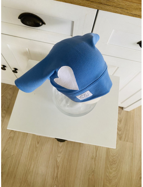 Úpletová šatka SUMMER bez šiltu - na viazanie - S BIELYM SRDIEČKOM