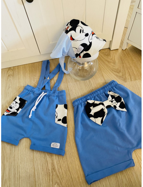 Dierková šatka SUMMER so šiltom - na viazanie -Mickey