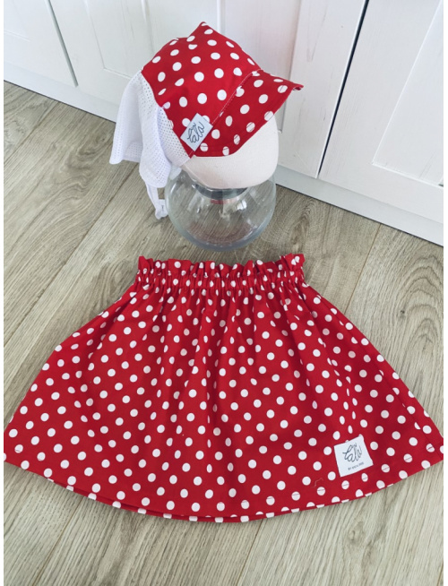 Biela dierková šatka SUMMER so šiltom - na viazanie