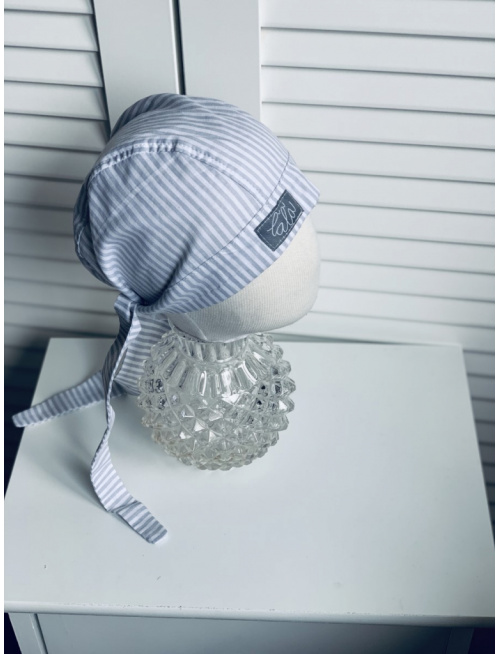 Pirátka bez šiltu na viazanie - 100% pevná bavlna