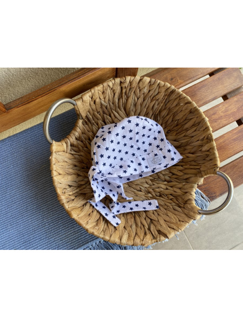 Pirátka bez šiltu na viazanie - 100% pevná bavlna