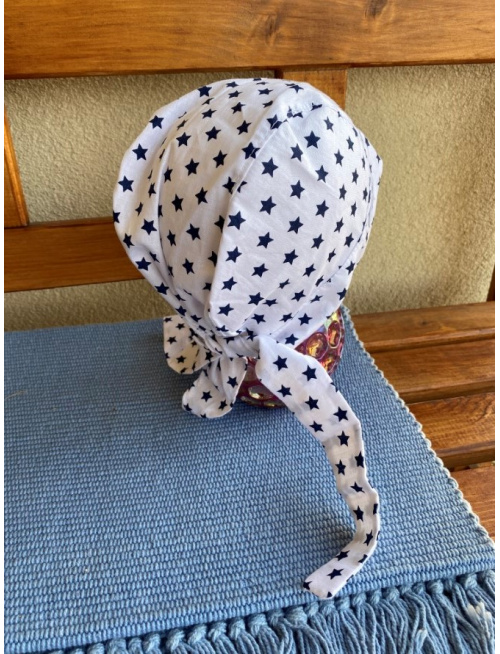 Pirátka bez šiltu na viazanie - 100% pevná bavlna