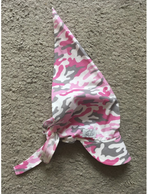 Maskáčová šatka SUMMER so šiltom na viazanie - 100% pevná bavlna