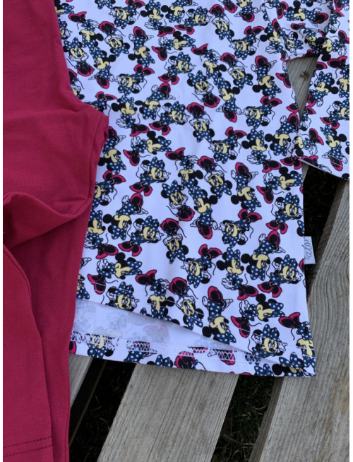Detské pyžamko s rastúcimi manžetami MINNIE - tunikový strih