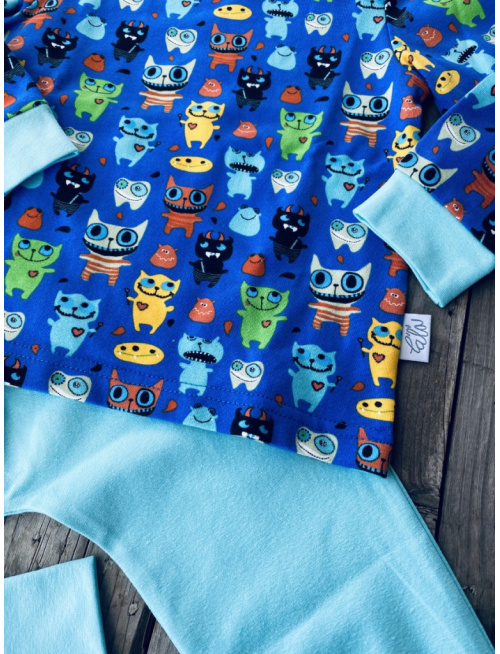 Detské pyžamko s rastúcimi manžetami STRAŠIDIELKO - klasik strih