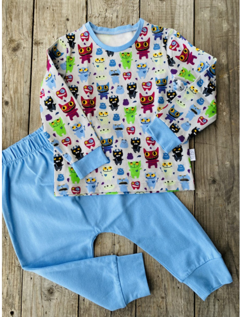 Detské pyžamko s rastúcimi manžetami STRAŠIDIELKO - klasik strih