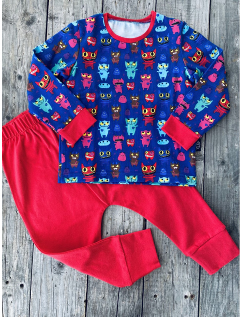 Detské pyžamko s rastúcimi manžetami STRAŠIDIELKO - klasik strih