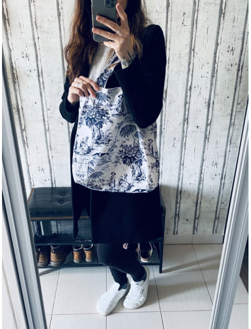 Ľudová taška modrotlač na bielom podklade