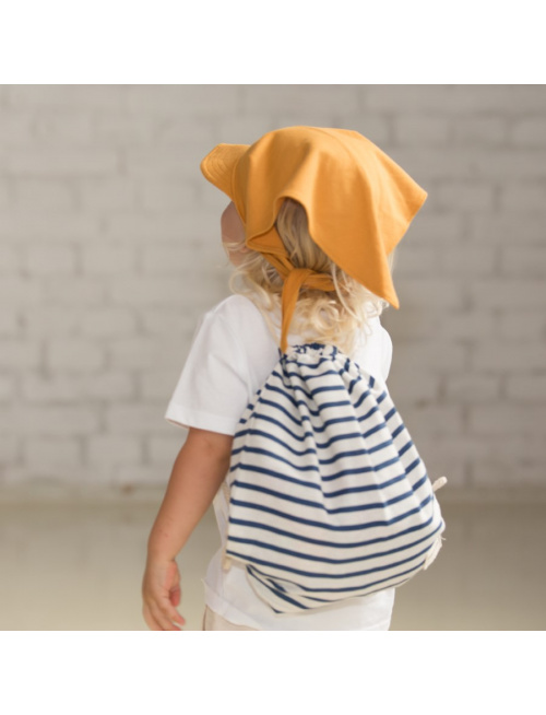 Ruksačik prírodný s modrými pásikmi