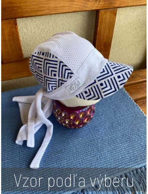 Biela dierková pirátka so šiltom na uzol HUGO