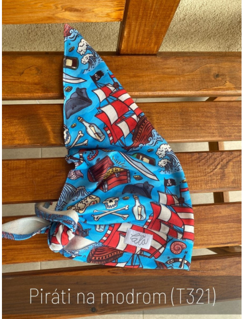 Vzorovaná tepláková šatka bez šiltu - na uzol Maťko