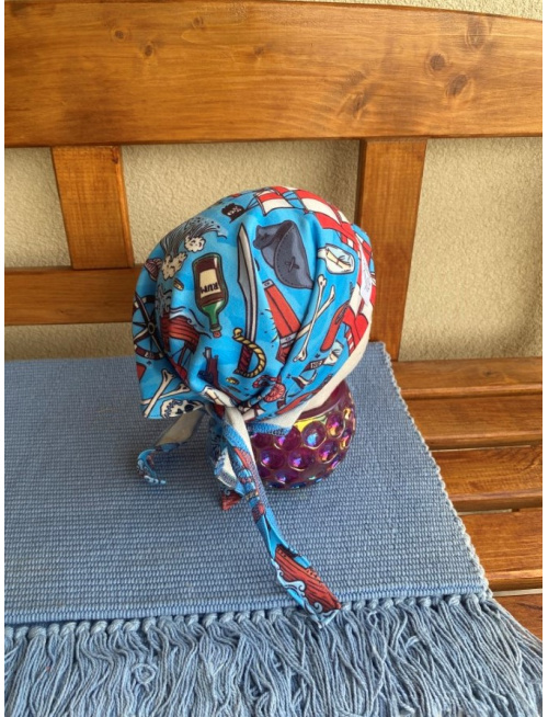 Vzorovaná tepláková šatka bez šiltu - na uzol Maťko