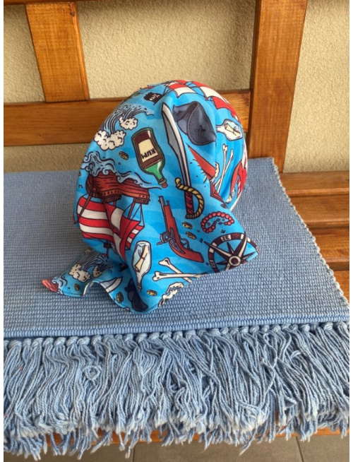 Vzorovaná tepláková šatka bez šiltu - na uzol Maťko