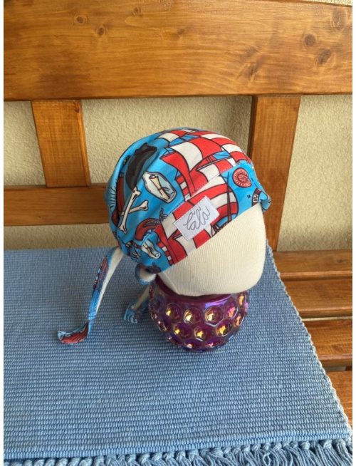 Vzorovaná tepláková šatka bez šiltu - na uzol Maťko