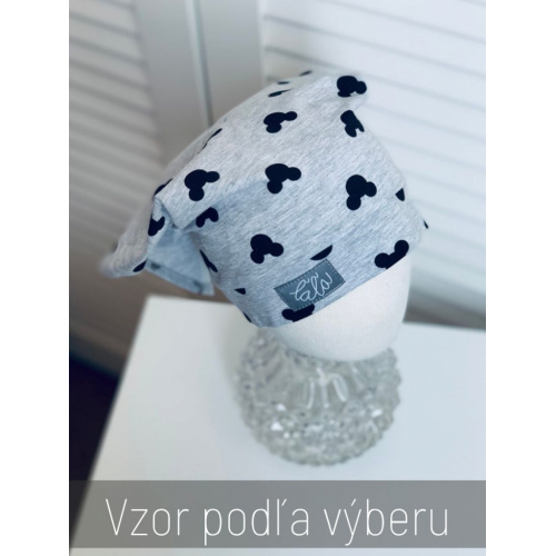 Vzorovaná úpletová šatka bez šiltu na uzol MAŤKO