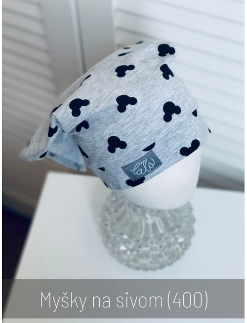 Vzorovaná úpletová šatka bez šiltu na uzol MAŤKO