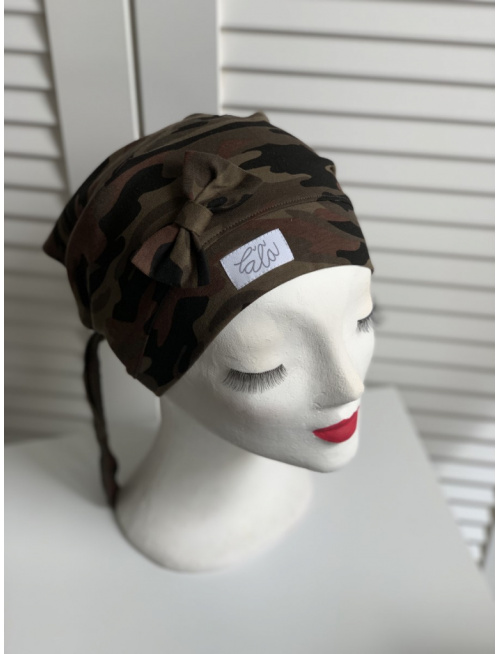 Vzorovaná úpletová šatka bez šiltu na uzol MAŤKO