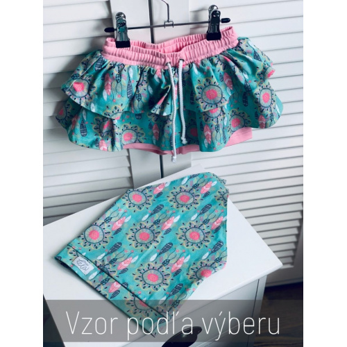 Vzorovaná úpletová šatka LORY bez šiltu - na pevno