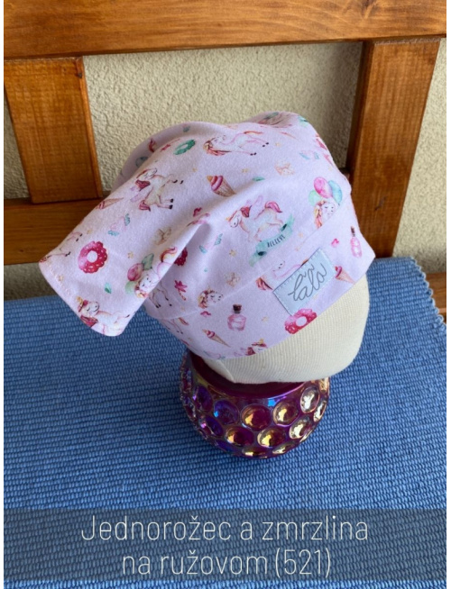 Vzorovaná úpletová šatka LORY bez šiltu - na pevno