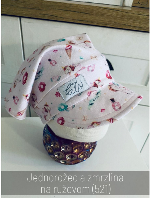 Vzorovaná úpletová šatka LORY so šiltom - na pevno