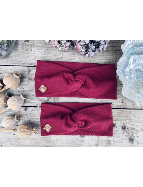 Rebro čelenka TOČENÁ - bordová