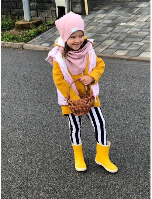 Pásikavé ÚPLETOVÉ legíny KLASIK - čierna/biela