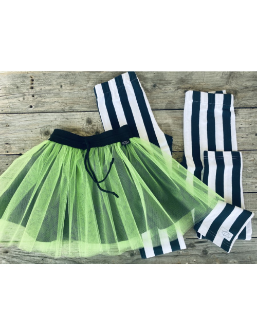 ÚPLETOVÉ legíny KLASIK - hrubý pásik - temná modrá/biela