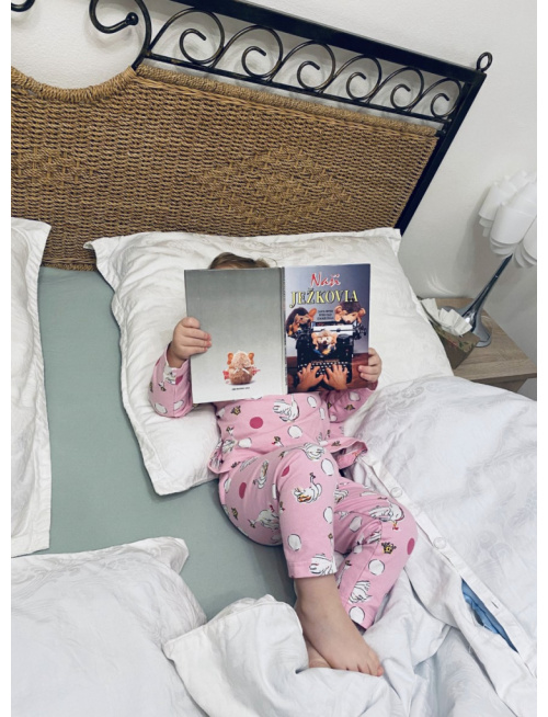 Detské pyžamko s rastúcimi manžetami LABUŤ - tunikový strih