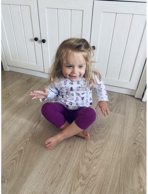 Detské pyžamko s rastúcimi manžetami MAČKY - tunikový strih