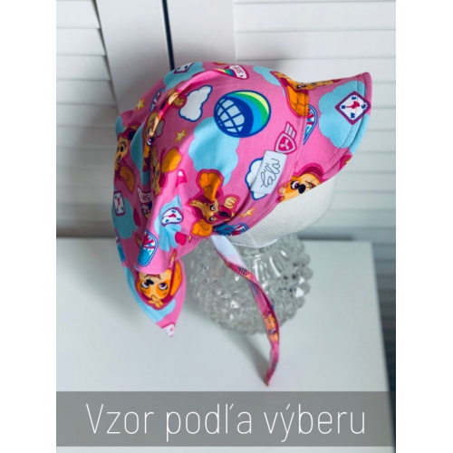 Vzorovaná úpletová šatka SUMMER so šiltom - na viazanie