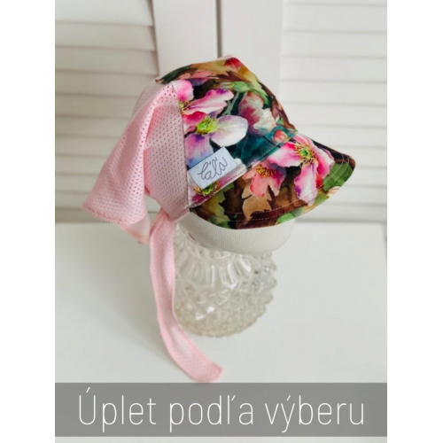 Dierková šatka SUMMER so šiltom - na viazanie - Magnólia