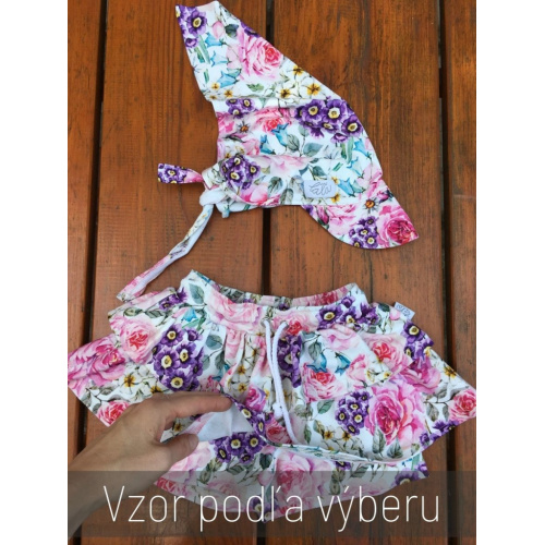 Úpletová šatka SUMMER so šiltom - na viazanie 