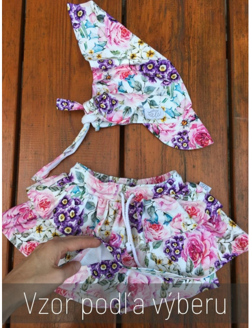 Úpletová šatka SUMMER so šiltom - na viazanie 