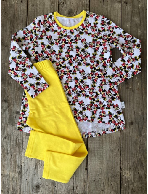 Detské pyžamko s rastúcimi manžetami MINNIE - tunikový strih