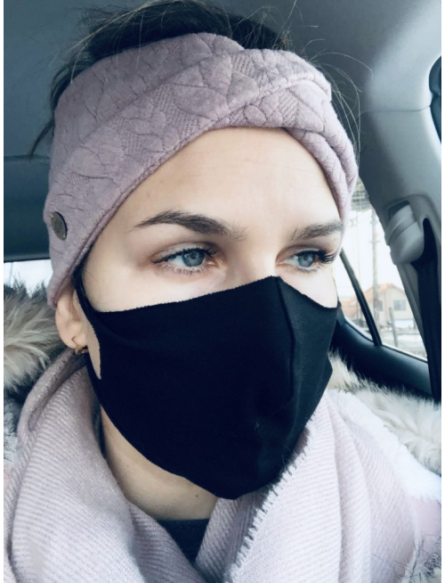 Vrkočová preklopená čelenka OLD LILA - LEN DO VYPREDANIA ZÁSOB