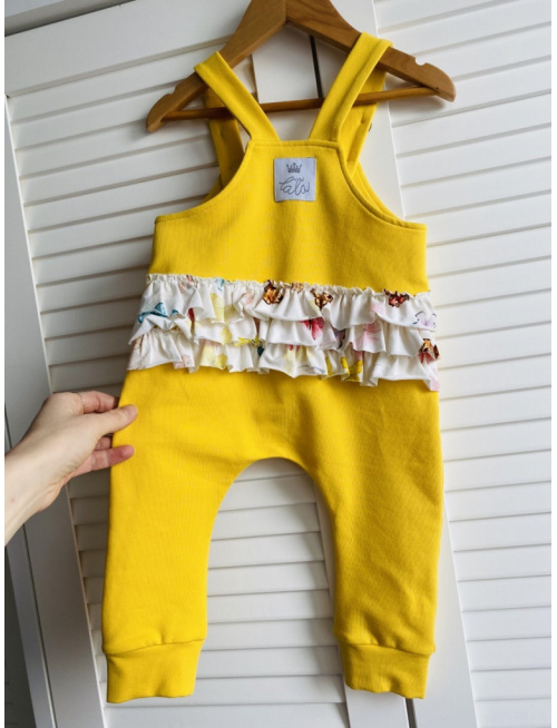 Teplákové gate na traky s kolenačkami a volánikom na chrbátiku