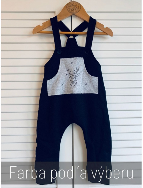 Teplákové gate na traky so vzorovaným predným vreckom