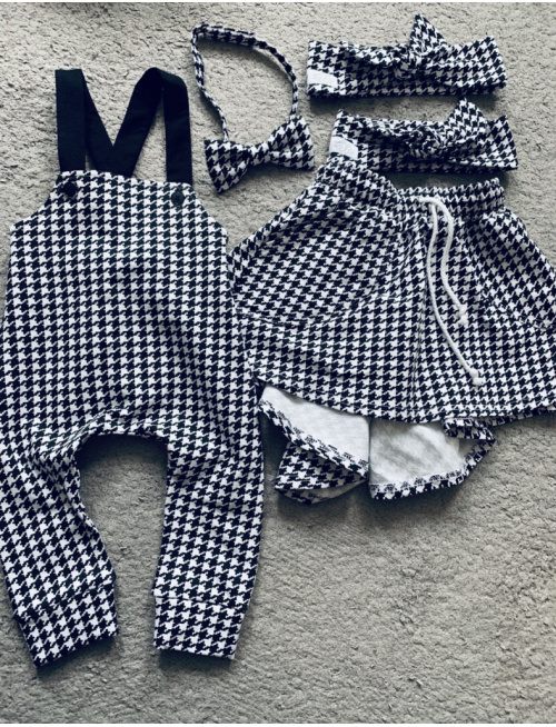 Teplákové gate na traky ČIERNO-BIELE