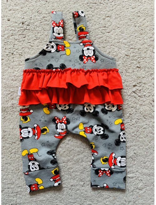 Teplákové gate na traky Minnie s mašľou a volánom