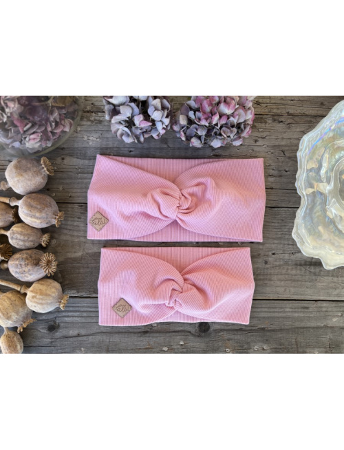 Rebro čelenka TOČENÁ - baby ružová