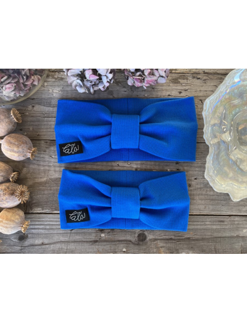 Rebro čelenka TURBAN - kráľovská modrá