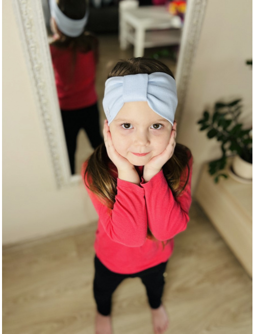 Rebro čelenka TURBAN - svetlomodrá