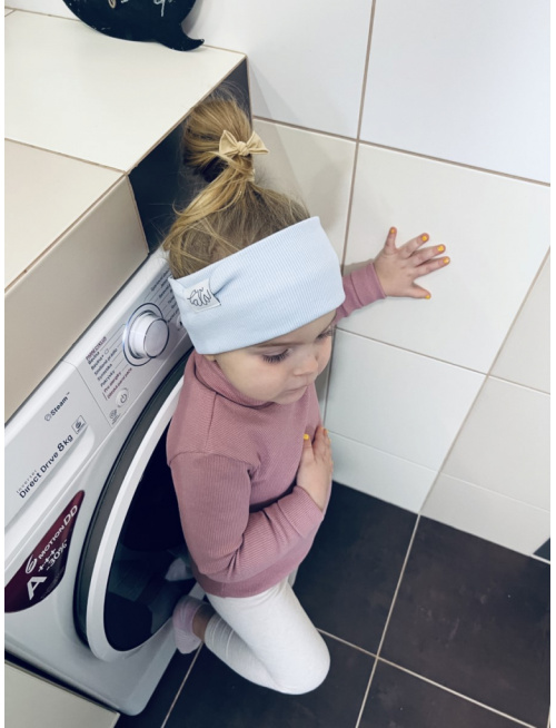 Rebro čelenka ROVNÁ - svetlomodrá