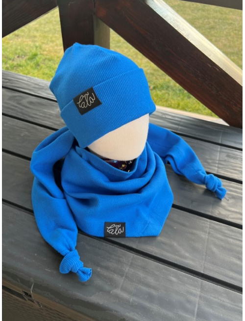 Rebro PLYTKÁ čiapka - kráľovská modrá