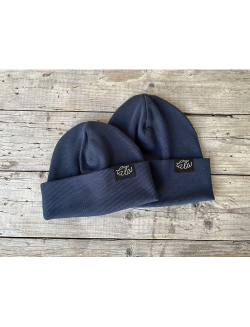 Rebro PLYTKÁ čiapka - tmavomodrá